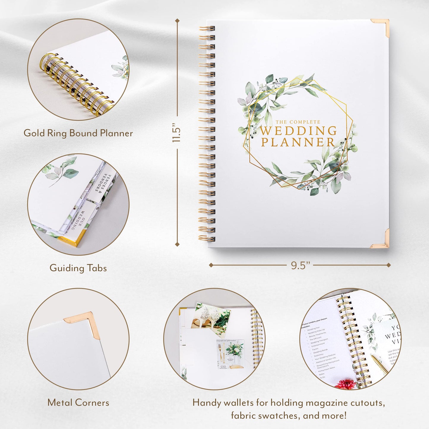 Your Perfect Day Wedding Planner for Bride - Planning Book and Organizer, Bridal Binder with Countdown Calendar